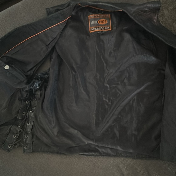 First classics leather vest black size XXL - Picture 3 of 3